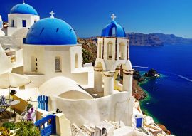 Lais Puzzle - schöne Santorini-Ansicht der Caldera mit Kirchen - 100, 200, 500 & 1.000 Teile