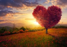 Lais Puzzle - Baum in Form eines roten Herzens - 100, 200, 500 & 1.000 Teile