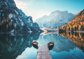 Lais Puzzle - Boote auf dem Pragser Wildsee in den Dolomiten, Sudtirol, Italien - 100, 200, 500 & 1.000 Teile