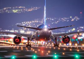 Lais Puzzle - Ansicht eines Flugzeugs gegen den Himmel bei Nacht - 1.000 Teile