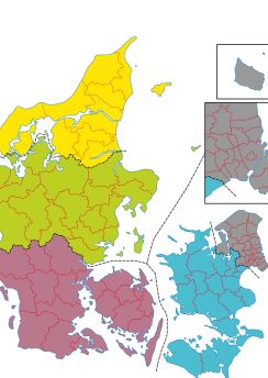 Lais Puzzle - Verwaltungsgliederung Dänemark, Karte - 100, 200, 500 & 1.000 Teile