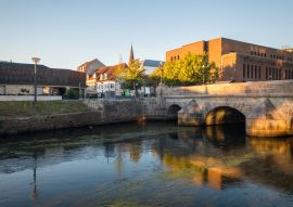 Lais Puzzle - Vejle Stadtzentrum mit Brücke und Vejle-Fluss in Vejle, Dänemark - 100, 200, 500 & 1.000 Teile