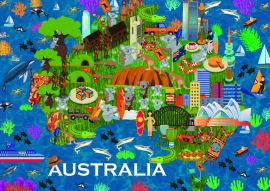 Lais Puzzle - Karte Australien - 100, 200, 500 & 1.000 Teile