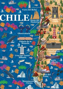 Lais Puzzle - Karte Chile - 100, 200, 500 & 1.000 Teile