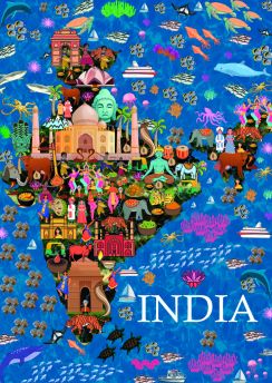 Lais Puzzle - Karte Indien - 100, 200, 500 & 1.000 Teile