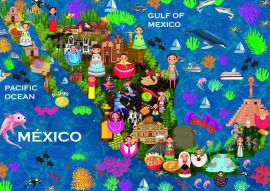 Lais Puzzle - Karte Mexiko - 100, 200, 500 & 1.000 Teile