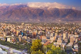 Lais Puzzle - Skyline von Santiago de Chile vom Cerro San Cristobal, Sonnenuntergang - 2.000 Teile