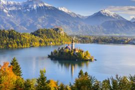 Lais Puzzle - Panoramablick auf den Bleder See vom Berg Osojnica, Slowenien - 2.000 Teile
