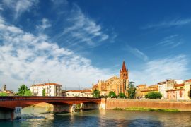 Lais Puzzle - Blick auf die Heiligen Fermo und Rustico von der Etsch, Verona - 2.000 Teile