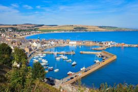 Lais Puzzle - Luftaufnahme des Hafens in der Bucht von Stonehaven, Aberdeenshire, Schottland - 2.000 Teile
