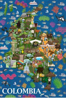 Lais Puzzle - Karte Kolumbien - 2.000 Teile