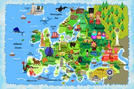 Lais Puzzle - Karte Europa in englisch - 2.000 Teile