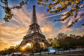 Lais Puzzle - Eiffelturm gegen den Sonnenaufgang in Paris, Frankreich - 2.000 Teile