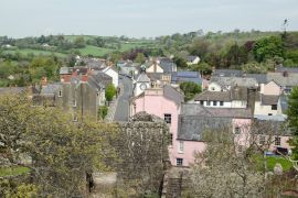 Lais Puzzle - Laugharne Stadtzentrum von oben, Carmarthenshire, Wales - 2.000 Teile