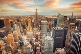 Lais Puzzle - Blick über Manhattan / New York im Sonnenuntergang - 2.000 Teile