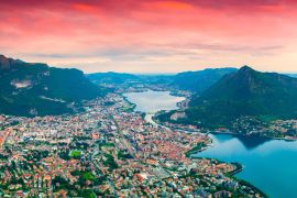 Lais Puzzle - Panorama der Stadt Lecco - 2.000 Teile