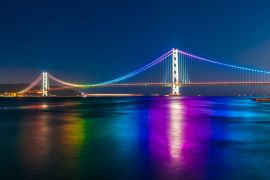 Lais Puzzle - Akashi Kaikyo Brücke am Hafen von Kobe, Japan - 2.000 Teile