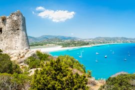 Lais Puzzle - Panoramablick auf die Bucht von Porto Giunco. Insel Sardinien. Italien. - 2.000 Teile