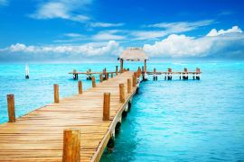 Lais Puzzle - Urlaub im Tropenparadies. Anlegesteg auf der Isla Mujeres, Mexiko - 2.000 Teile