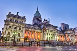 Lais Puzzle - Fassade des argentinischen Nationalkongresses bei Sonnenuntergang - 2.000 Teile
