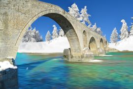 Lais Puzzle - Winter, traditionelle Brücke von Arta, Griechenland, Stein - 2.000 Teile