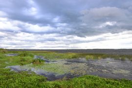 Lais Puzzle - Landschaft mit Fluss und blauem Himmel, Iberá-Feuchtgebiet (Spanisch: Esteros del Iberá ) Argentinien - 2.000 Teile
