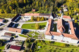 Lais Puzzle - Luftaufnahme Kloster Schäftlarn, Isartal, Oberbayern, Bayern, Deutschland - 2.000 Teile