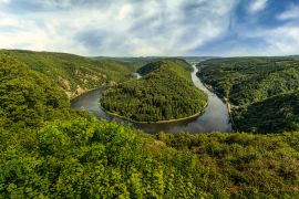 Lais Puzzle - Blick auf die Saarschleife in Mettlach, Saarland, Deutschland. - 2.000 Teile