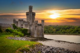 Lais Puzzle - Blackrock Castle und Sternwarte in Cork bei Sonnenuntergang, Irland - 2.000 Teile