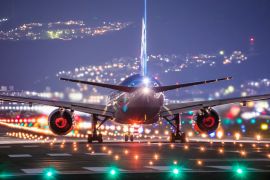 Lais Puzzle - Ansicht eines Flugzeugs gegen den Himmel bei Nacht - 2.000 Teile