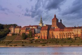 Lais Puzzle - Blick über die Weichsel zur Altstadt von Grudiadz (deutsch Graudenz), Kujawien-Pommern, Polen - 2.000 Teile