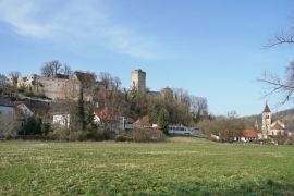 Lais Puzzle - Pappenheim - Bayern - Burg mit katholischer Kirche - 2.000 Teile