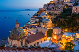 Lais Puzzle - Positano, Amalfiküste, Kampanien, Sorrento, Italien. Blick auf die Stadt und das Meer in einem Sommer Sonnenuntergang - 2.000 Teile