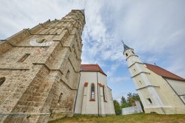 Lais Puzzle - Kirche, Wallfahrtskirche, St. Ägidius, Schildthurn, Zeilarn, Landkreis Rottal-Inn, Niederbayern, Bayern, Deutschland - 2.000 Teile