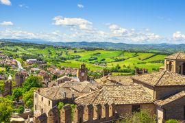 Lais Puzzle - Mittelalterliche Dorfansicht Gradara von Schloss, Pesaro und Urbino, Markenregion, Italien - 2.000 Teile