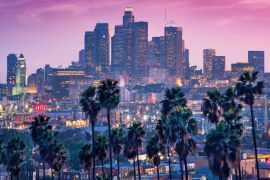 Lais Puzzle - Sonnenuntergang mit Palmen und Los Angeles - 2.000 Teile