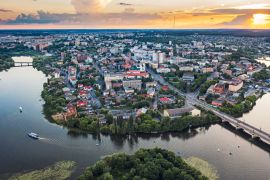 Lais Puzzle - Vinnitsa Ukraine Stadtbild Luftaufnahme Panorama Vinnytsia - 2.000 Teile