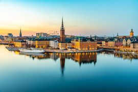 Lais Puzzle - Sonnenuntergang Blick auf Gamla stan in Stockholm von Sodermalm Insel, Schweden - 2.000 Teile