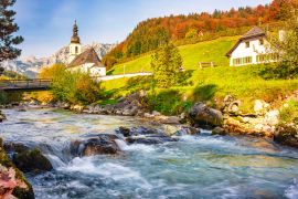 Lais Puzzle - Ramsau bei Berchtesgaden Dorf an einem sonnigen Herbsttag, Bayern, Deutschland - 2.000 Teile