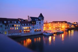 Lais Puzzle - Ruhiger Abend im Hafen von Cergy an der Oise. Cergy-Pontoise, Frankreich - 2.000 Teile