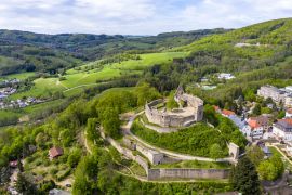 Lais Puzzle - Luftaufnahme der Burg Lindenfels, Mittelalterliche Stadt Lindenfels, Bergstraße, Hessen, Deutschland - 2.000 Teile