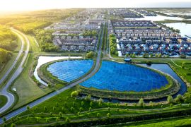 Lais Puzzle - Luftaufnahme eines modernen nachhaltigen Viertels in Almere, Niederlande - 2.000 Teile