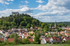 Lais Puzzle - Blick auf Schloss Lichtenberg im malerischen Fischbachtal im Odenwald, Hessen, Deutschland - 2.000 Teile