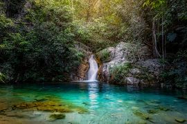 Lais Puzzle - Santa Barbarinha-Wasserfall, Chapada dos Veadeiros, Cavalcante, Goias, Brasilien - 2.000 Teile