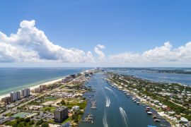 Lais Puzzle - Luftaufnahme der Insel Ono, Alabama und des Strandes von Perdido, Florida - 2.000 Teile