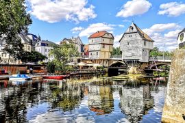 Lais Puzzle - Ansicht der alten Brücke in Bad Kreuznach, Deutschland. - 2.000 Teile