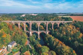 Lais Puzzle - Ansicht des Gohrener Viadukts, Deutschland. - 2.000 Teile