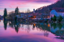 Lais Puzzle - Abenddämmerung am Loisachufer in Wolfratshausen - 2.000 Teile