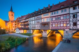 Lais Puzzle - Ansicht von Erfurt mit der berühmten Krämerbrücke, Thüringen. Deutschland. - 2.000 Teile