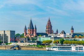 Lais Puzzle - Der Dom in Mainz hinter dem Rhein, Deutschland - 2.000 Teile